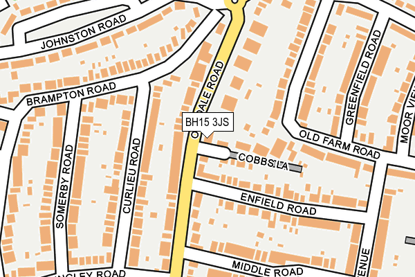 BH15 3JS map - OS OpenMap – Local (Ordnance Survey)