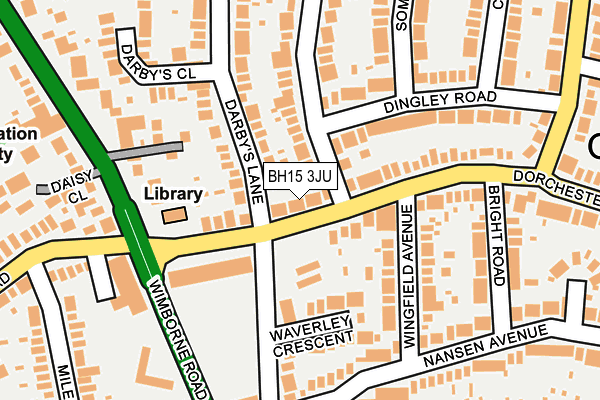 BH15 3JU map - OS OpenMap – Local (Ordnance Survey)