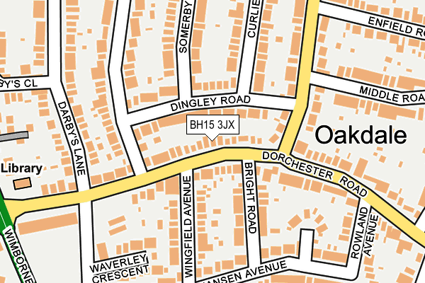 BH15 3JX map - OS OpenMap – Local (Ordnance Survey)
