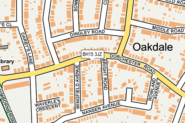 BH15 3JZ map - OS OpenMap – Local (Ordnance Survey)