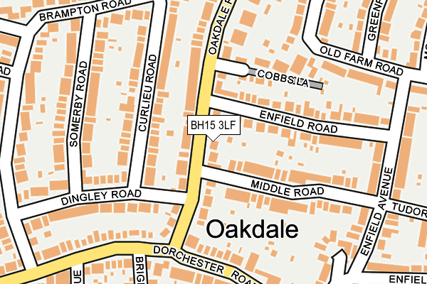 BH15 3LF map - OS OpenMap – Local (Ordnance Survey)