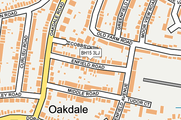 BH15 3LJ map - OS OpenMap – Local (Ordnance Survey)