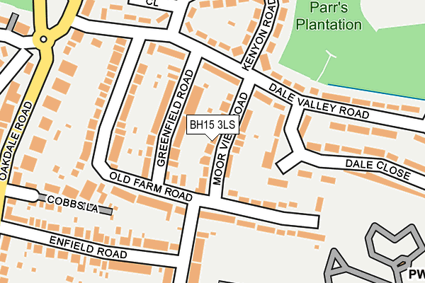 BH15 3LS map - OS OpenMap – Local (Ordnance Survey)
