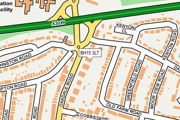 BH15 3LT map - OS OpenMap – Local (Ordnance Survey)