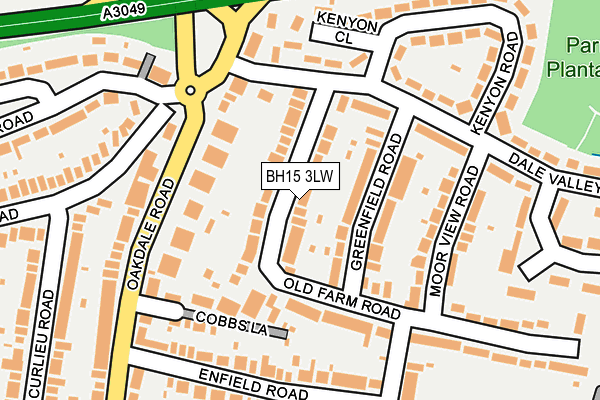 BH15 3LW map - OS OpenMap – Local (Ordnance Survey)