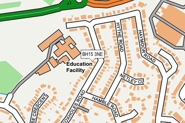 BH15 3NE map - OS OpenMap – Local (Ordnance Survey)