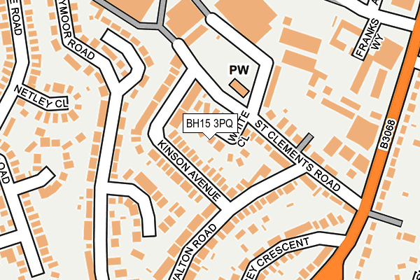 BH15 3PQ map - OS OpenMap – Local (Ordnance Survey)