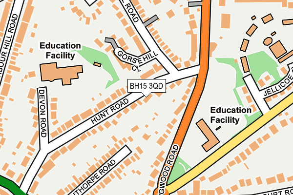 BH15 3QD map - OS OpenMap – Local (Ordnance Survey)