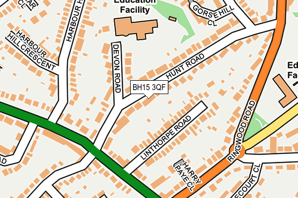 BH15 3QF map - OS OpenMap – Local (Ordnance Survey)