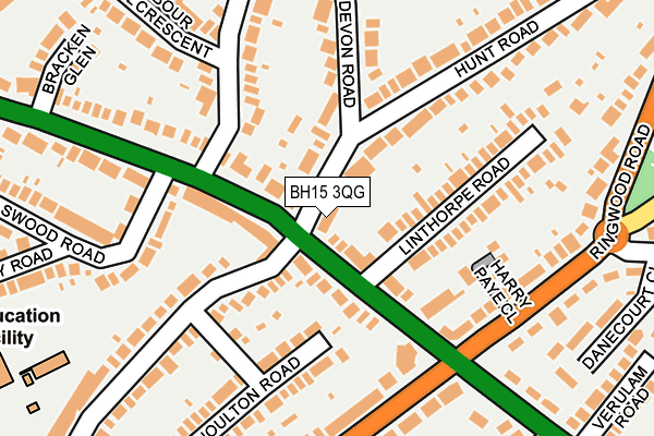 BH15 3QG map - OS OpenMap – Local (Ordnance Survey)
