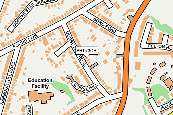 BH15 3QH map - OS OpenMap – Local (Ordnance Survey)