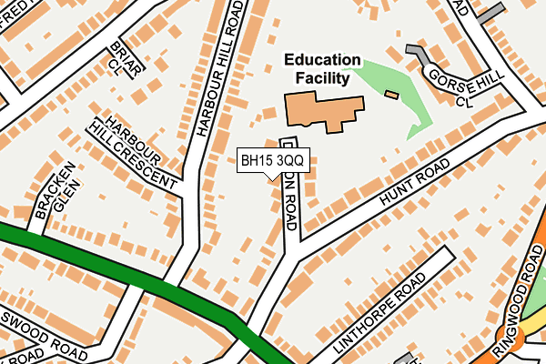 BH15 3QQ map - OS OpenMap – Local (Ordnance Survey)