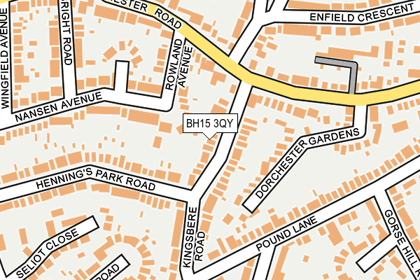 BH15 3QY map - OS OpenMap – Local (Ordnance Survey)