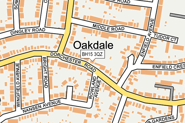 BH15 3QZ map - OS OpenMap – Local (Ordnance Survey)