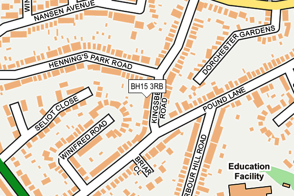 BH15 3RB map - OS OpenMap – Local (Ordnance Survey)