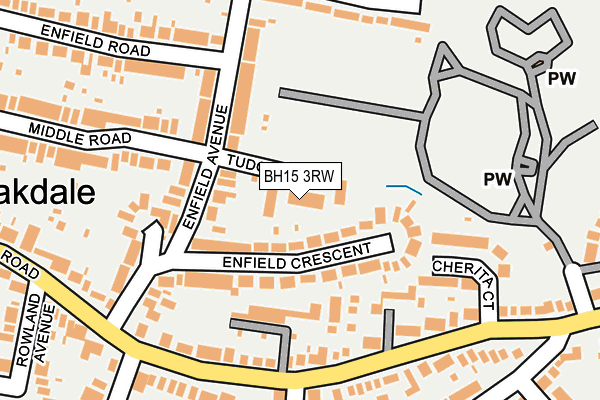 BH15 3RW map - OS OpenMap – Local (Ordnance Survey)