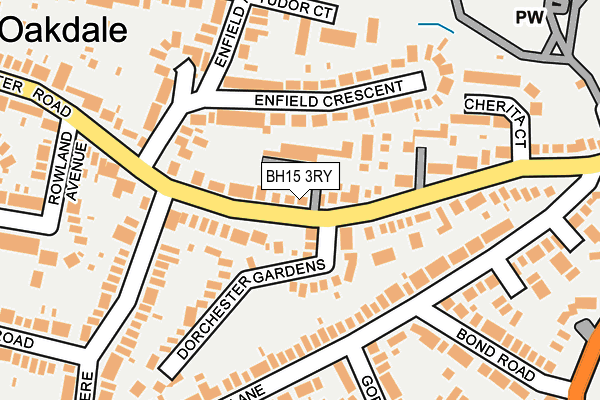BH15 3RY map - OS OpenMap – Local (Ordnance Survey)