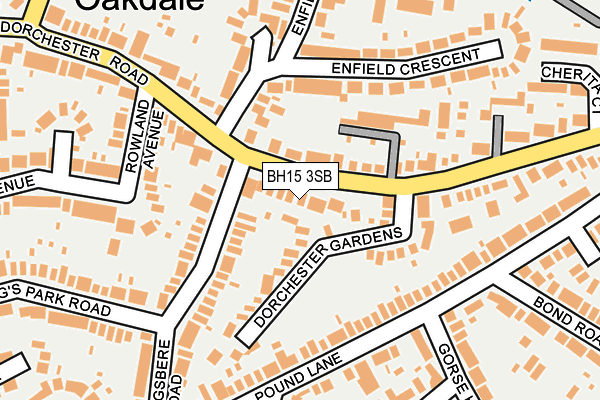 BH15 3SB map - OS OpenMap – Local (Ordnance Survey)