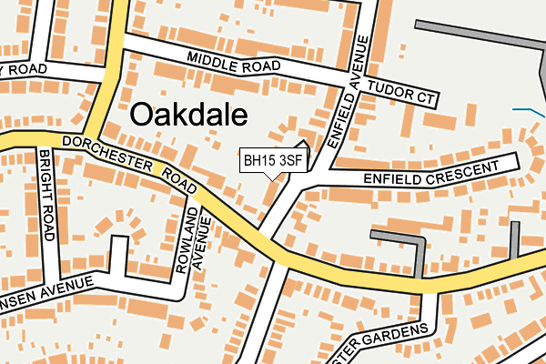 BH15 3SF map - OS OpenMap – Local (Ordnance Survey)