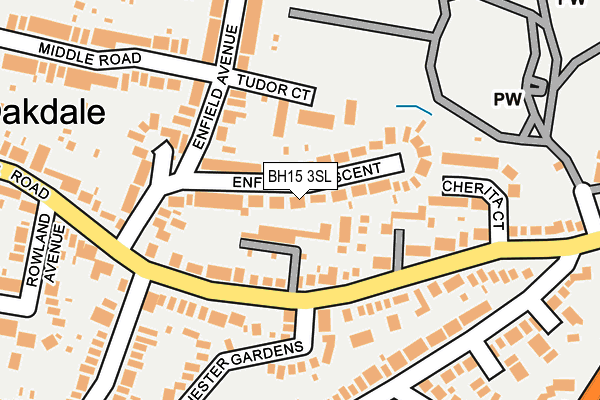 BH15 3SL map - OS OpenMap – Local (Ordnance Survey)