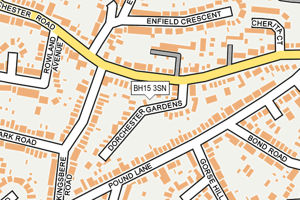 BH15 3SN map - OS OpenMap – Local (Ordnance Survey)
