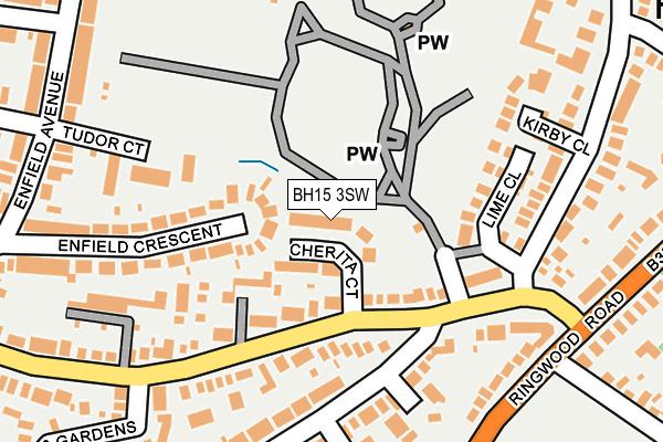 BH15 3SW map - OS OpenMap – Local (Ordnance Survey)