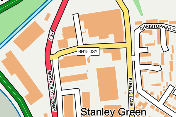 BH15 3SY map - OS OpenMap – Local (Ordnance Survey)