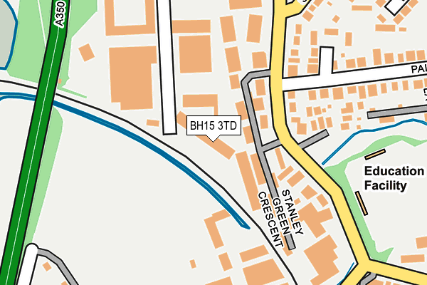 BH15 3TD map - OS OpenMap – Local (Ordnance Survey)