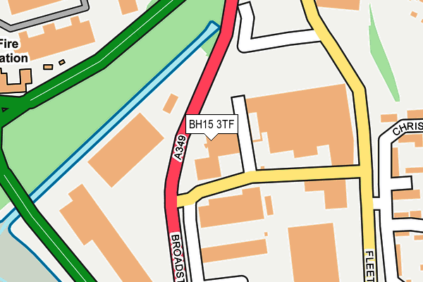 BH15 3TF map - OS OpenMap – Local (Ordnance Survey)