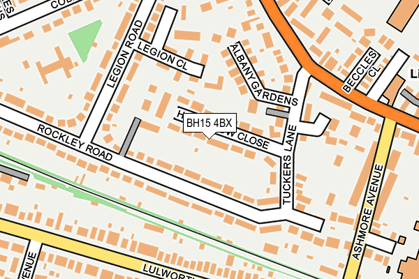 BH15 4BX map - OS OpenMap – Local (Ordnance Survey)