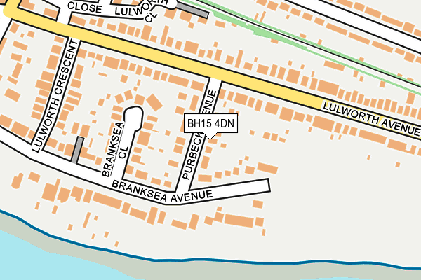 BH15 4DN map - OS OpenMap – Local (Ordnance Survey)