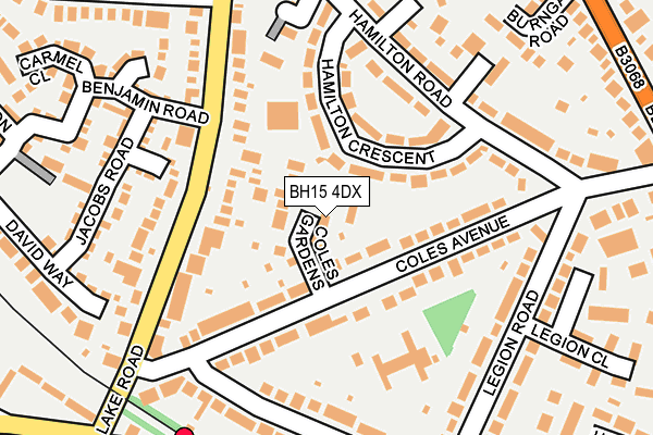 BH15 4DX map - OS OpenMap – Local (Ordnance Survey)