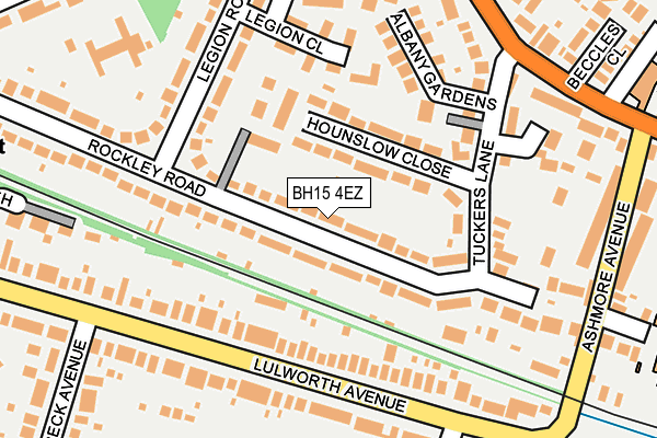 BH15 4EZ map - OS OpenMap – Local (Ordnance Survey)