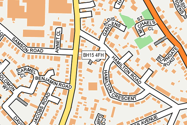 BH15 4FH map - OS OpenMap – Local (Ordnance Survey)