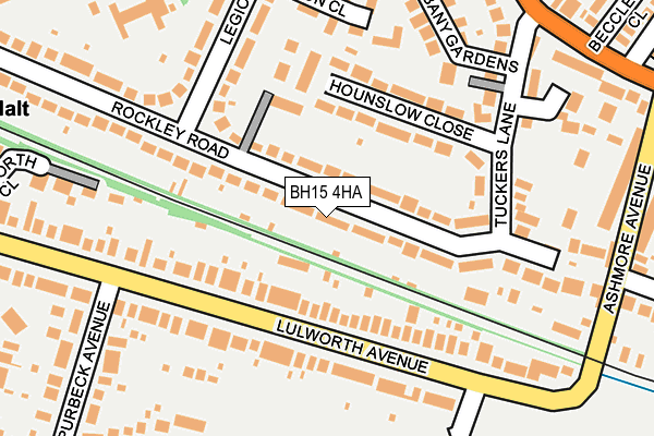BH15 4HA map - OS OpenMap – Local (Ordnance Survey)