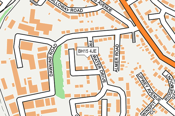 BH15 4JE map - OS OpenMap – Local (Ordnance Survey)