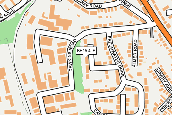 BH15 4JF map - OS OpenMap – Local (Ordnance Survey)