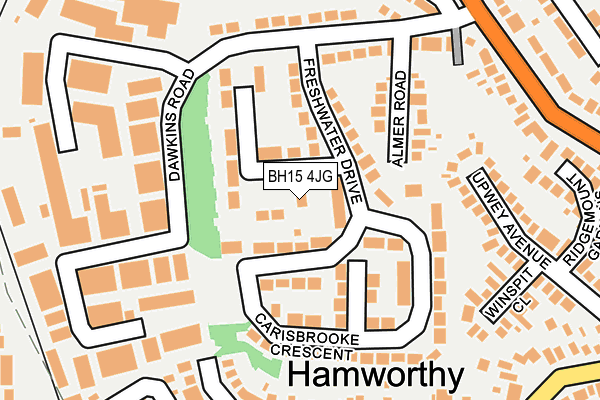 BH15 4JG map - OS OpenMap – Local (Ordnance Survey)