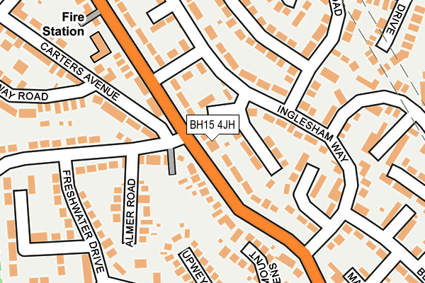 BH15 4JH map - OS OpenMap – Local (Ordnance Survey)