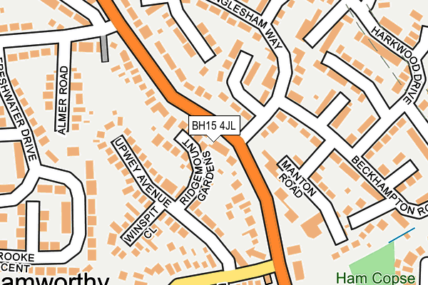 BH15 4JL map - OS OpenMap – Local (Ordnance Survey)