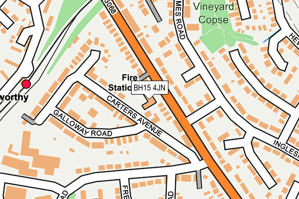 BH15 4JN map - OS OpenMap – Local (Ordnance Survey)
