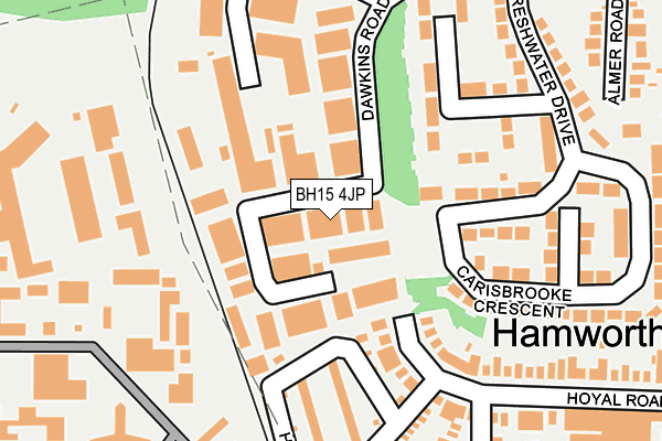 BH15 4JP map - OS OpenMap – Local (Ordnance Survey)