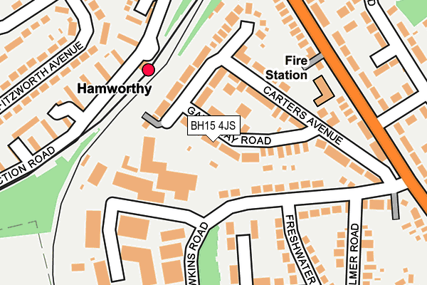 BH15 4JS map - OS OpenMap – Local (Ordnance Survey)