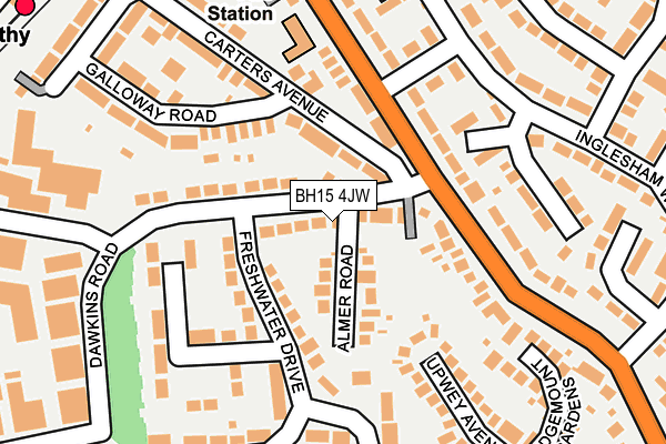 BH15 4JW map - OS OpenMap – Local (Ordnance Survey)