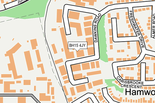 BH15 4JY map - OS OpenMap – Local (Ordnance Survey)
