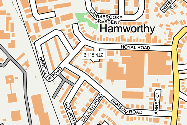 BH15 4JZ map - OS OpenMap – Local (Ordnance Survey)