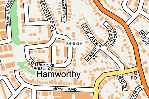 BH15 4LA map - OS OpenMap – Local (Ordnance Survey)