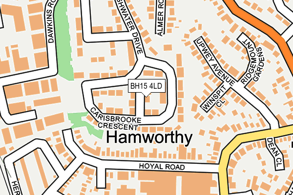 BH15 4LD map - OS OpenMap – Local (Ordnance Survey)