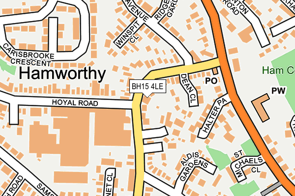 BH15 4LE map - OS OpenMap – Local (Ordnance Survey)