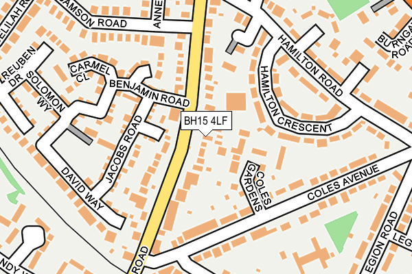 BH15 4LF map - OS OpenMap – Local (Ordnance Survey)